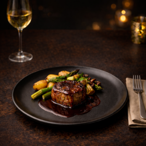 Plat Signature : Filet de Bœuf & Jus Réduit
